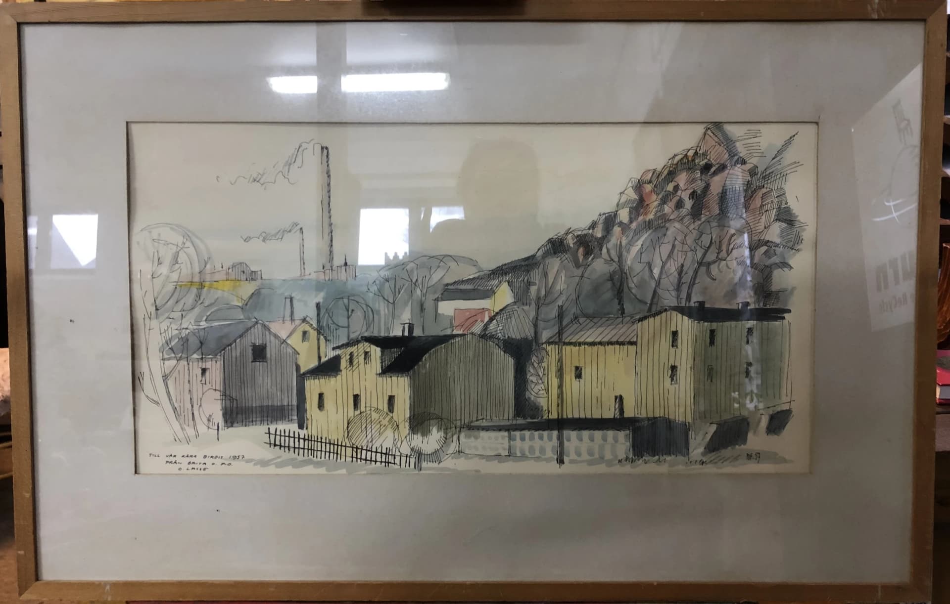 Blandteknik, Stadsbild - signerad POF