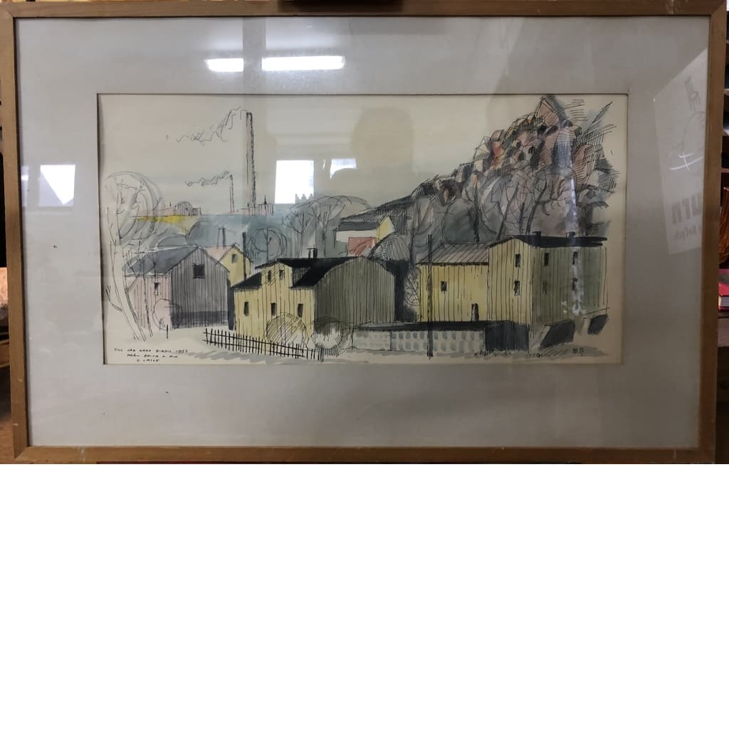 Blandteknik, Stadsbild - signerad POF