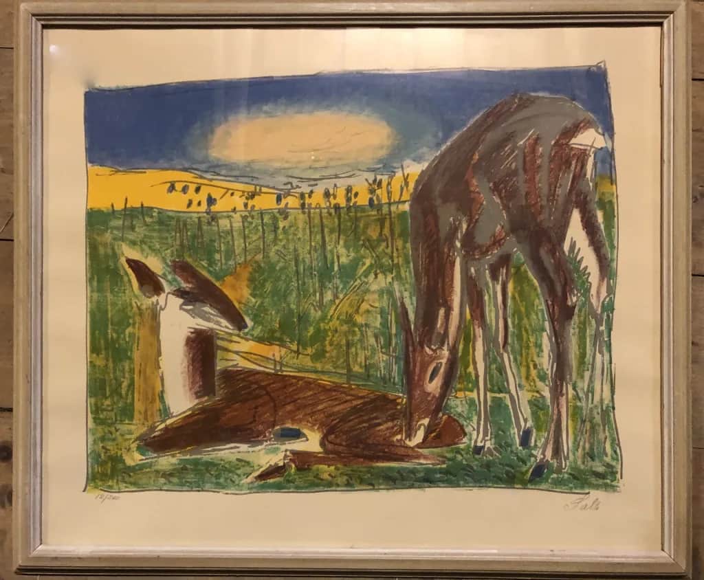 Axel Salto, Färglitografi, Rådjur