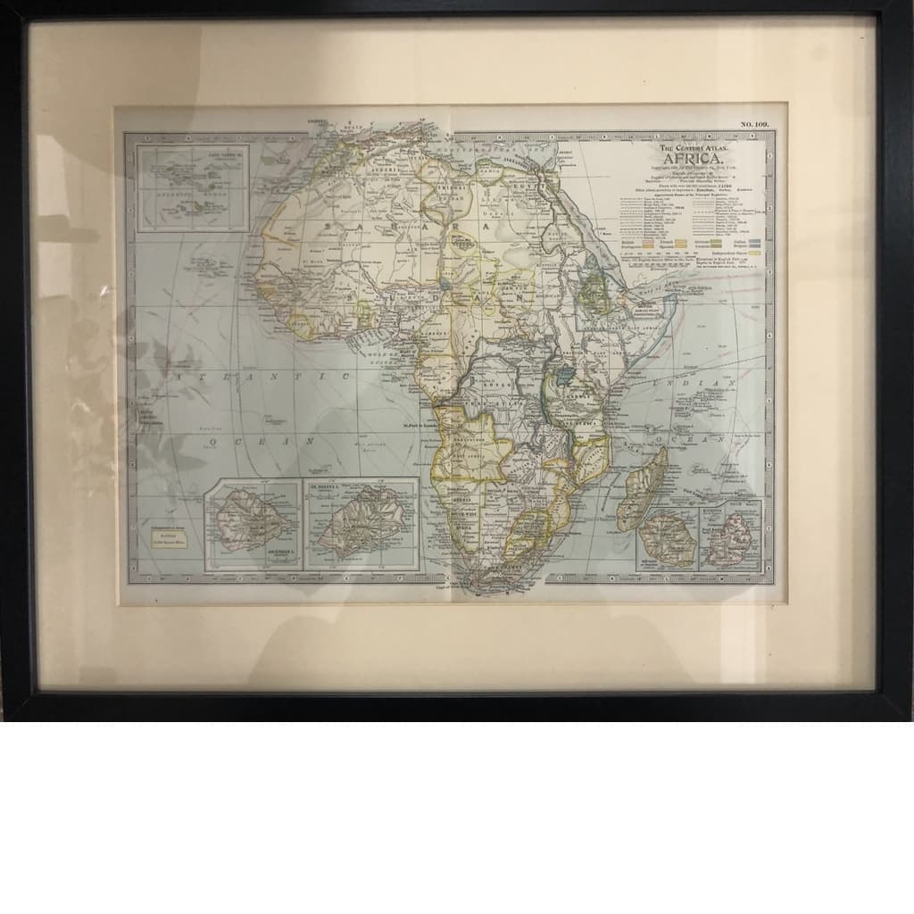 Karta Africa, Century Atlas of the World 1897