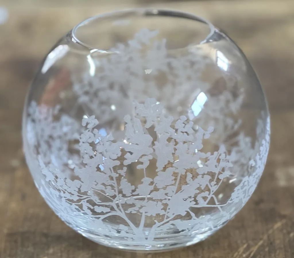 Klotvas , Orrefors, "Birch" – begagnad glas hos ReFurn Lidingö