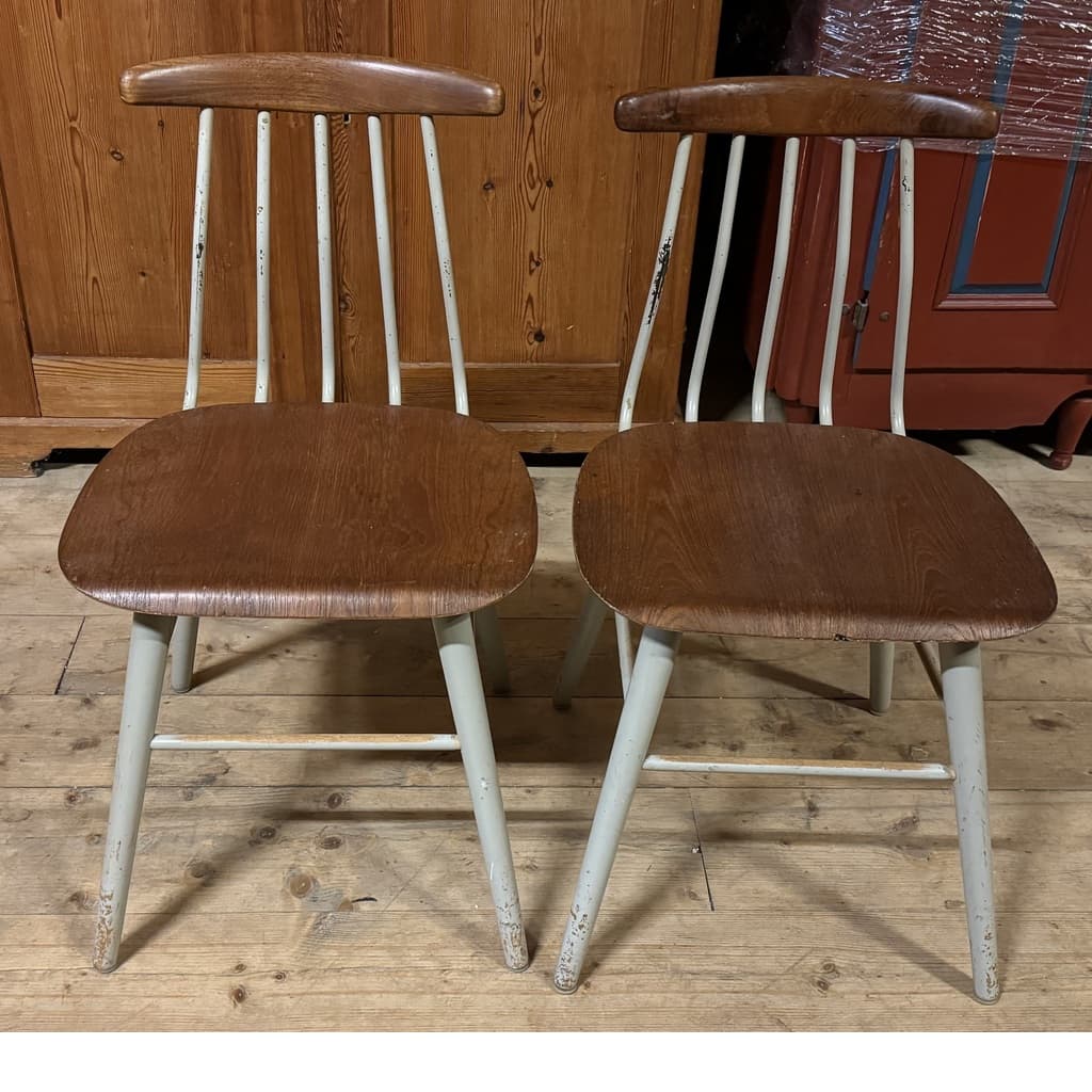 Pinnstolar, 2 st, Albin Johansson &söner, Hyssna, 50/60 tal