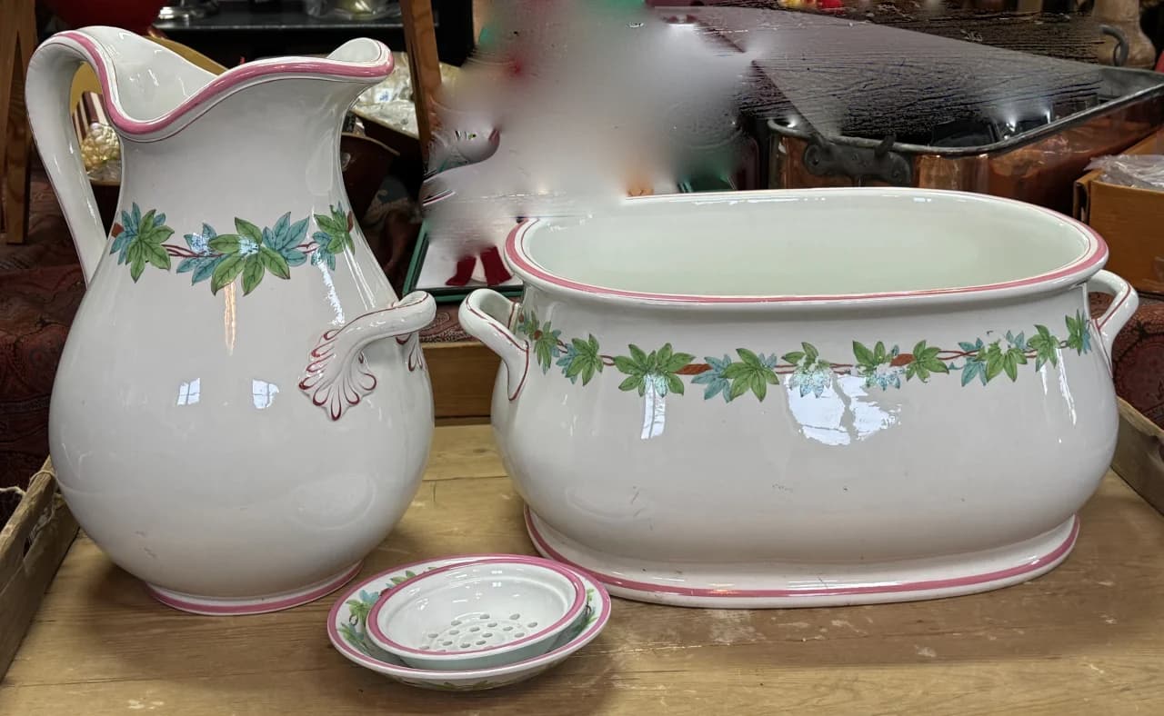 tvättset , England, 4 delar, tidigt 1800-tal