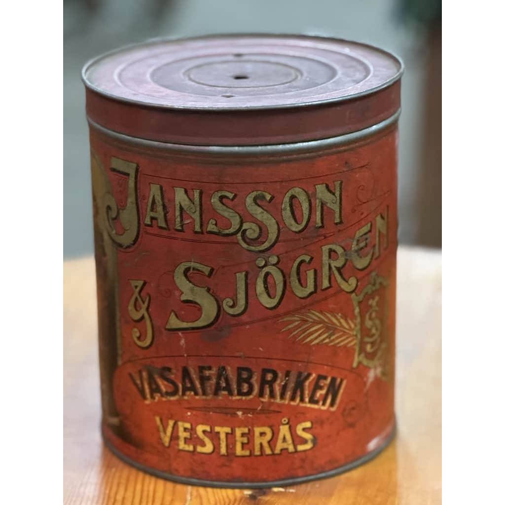 Rund plåtburk, Jansson och Sjögren