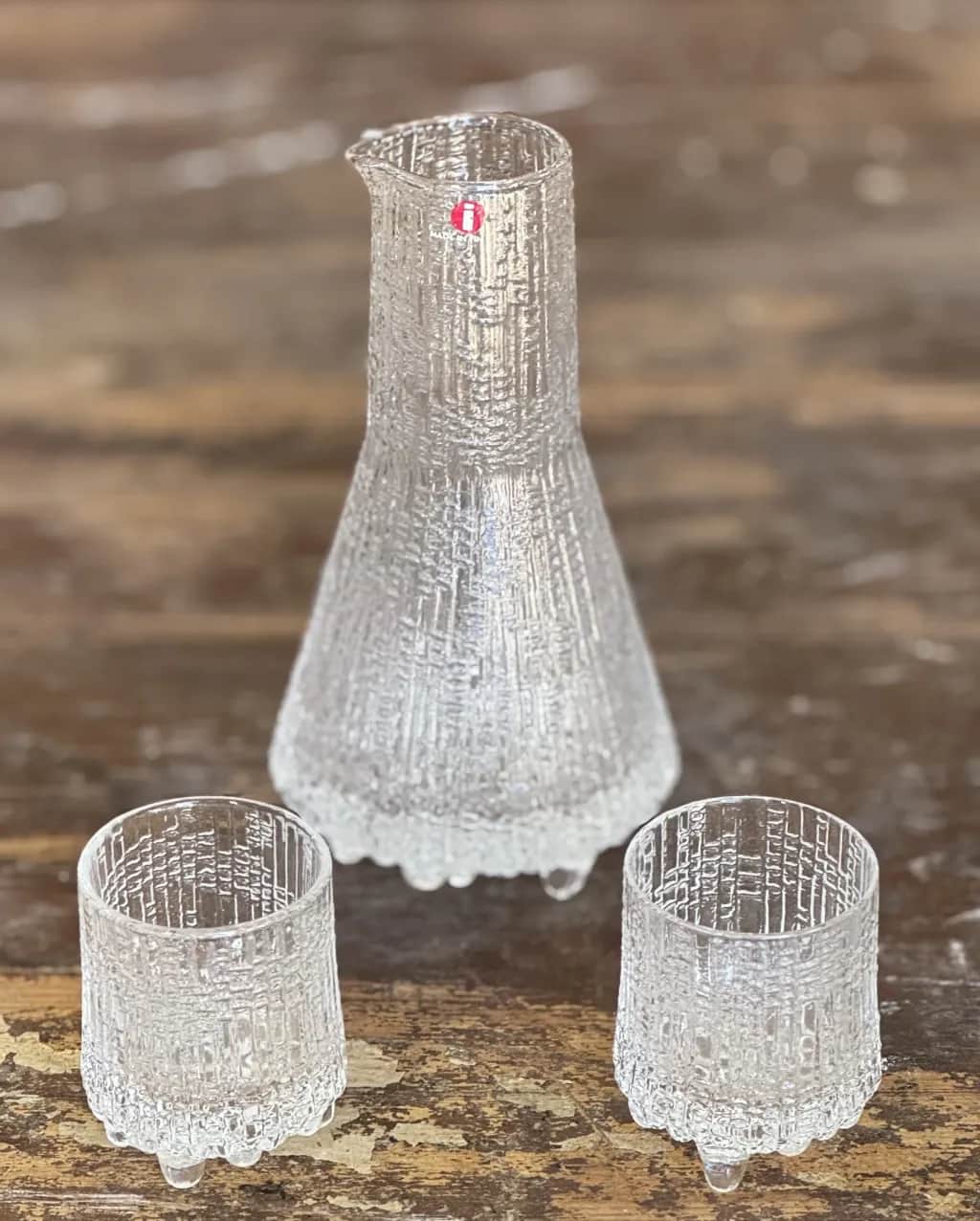 Vacker karaff med 2 glas, iittala – begagnad glas hos ReFurn Lidingö